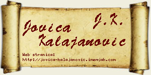 Jovica Kalajanović vizit kartica